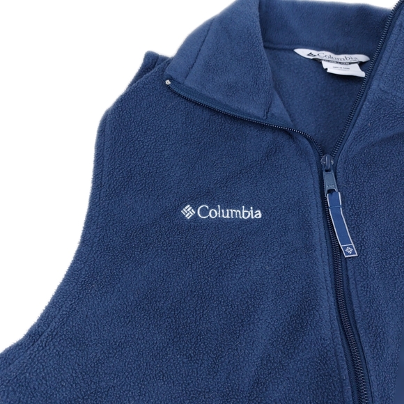 Columbia Flattop Ridge Steel Blue Fleece Vest Men's Size Small - Picture 4 of 7